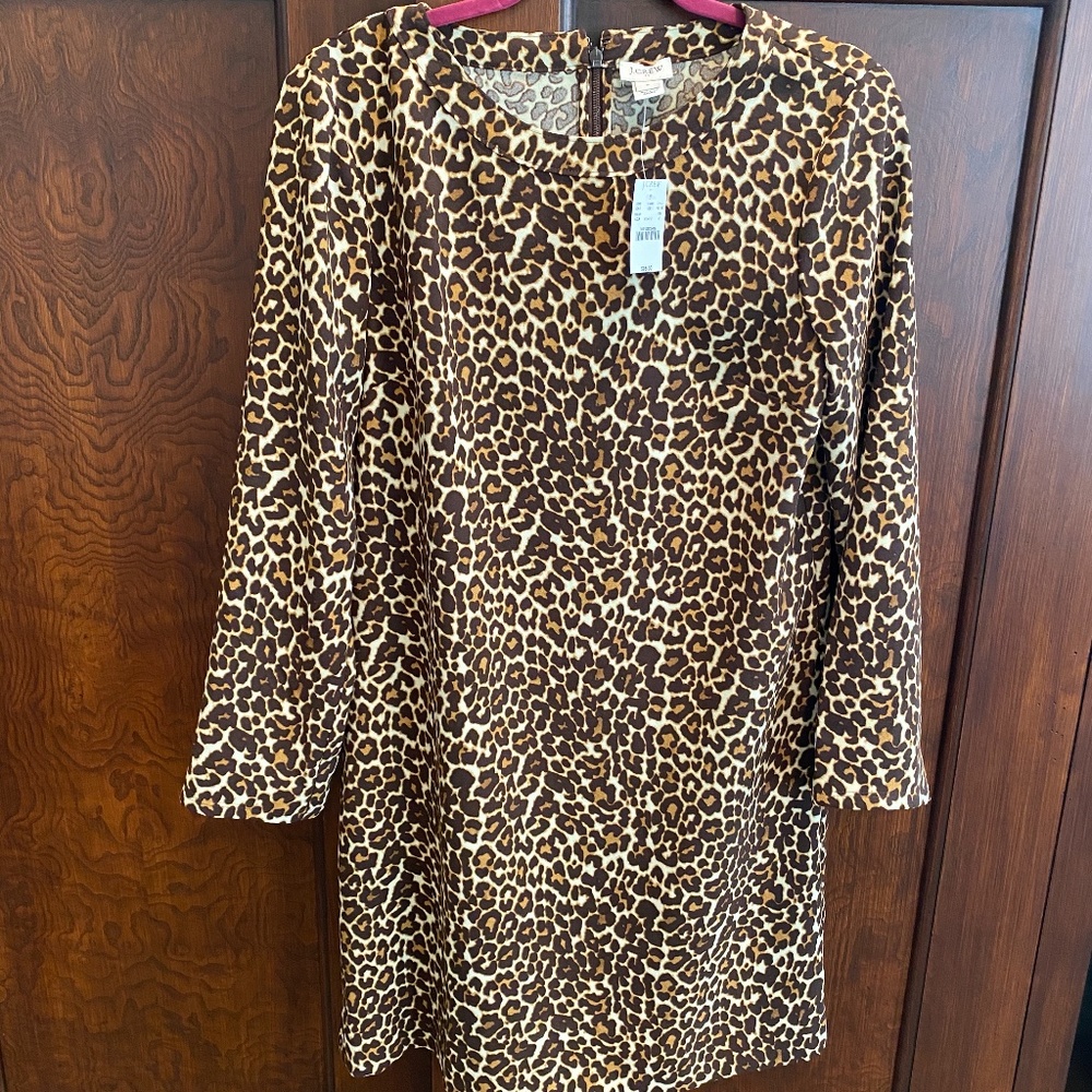 NWT Size 8 J Crew Factory Cheetah Print dress